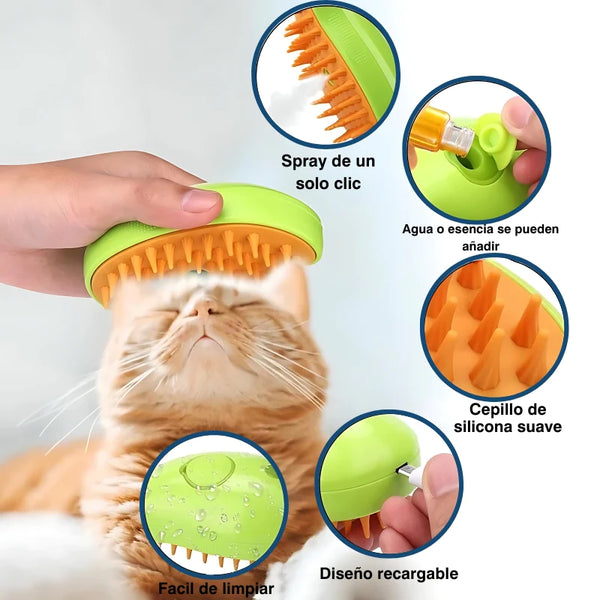 CEPILLO DE VAPOR MULTIFUNCIONAL DE MASCOTA